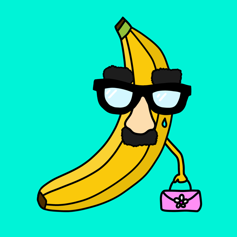 Banana #20 — PARC pixel ape
