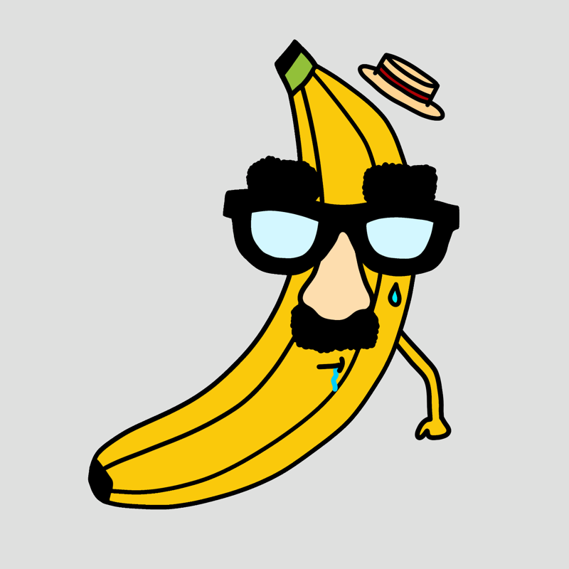 Banana #43 — PARC pixel ape