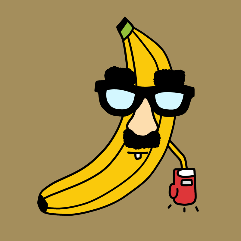 Banana #87 — PARC pixel ape