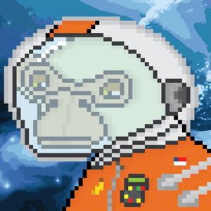 Astronaut Ape — PARC pixel ape